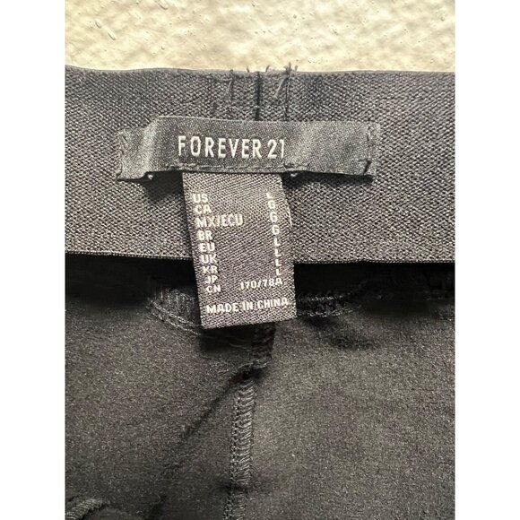 Black Faux Leather Flared Pants By Forever 21 Size L - Picture 3 of 6